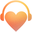 Heart headphones icon